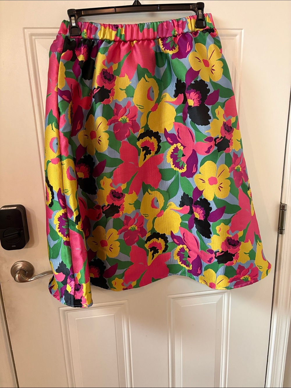 kate spade Vibrant Floral A-Line Skirt in Pink, Yellow & Green